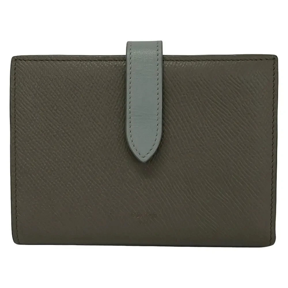 Celine Medium strap wallet Bifold Wallet 10B643BRU.10PI Pebble Mineral